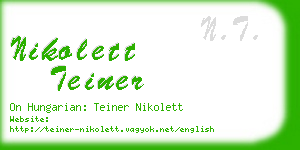 nikolett teiner business card